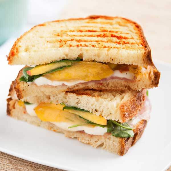 Enjoy fresh, local peaches with the Peach and Prosciutto Grilled Cheese recipe from Metropolitan Market